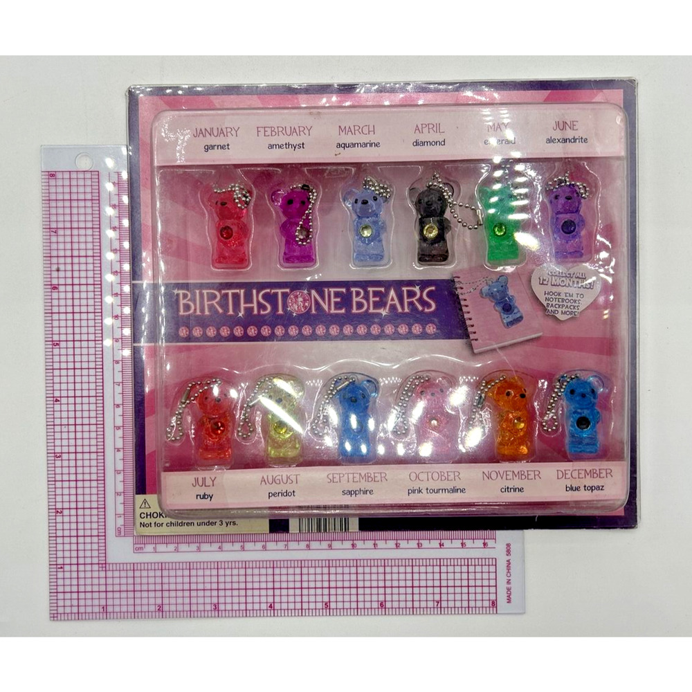 Vintage Vending Display Board Birthstone Bears 0111
